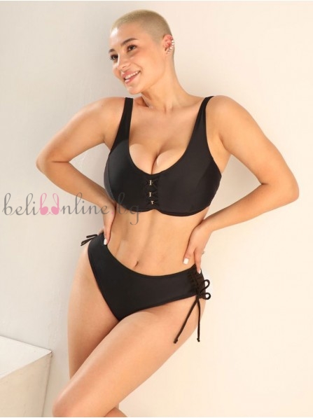 Дамски бански комплект, бюстие и бикини JOLIDON FJ137U, Ibiza Party, черен Дамски бански комплект, бюстие и бикини JOLIDON FJ137U, Ibiza Party, черен