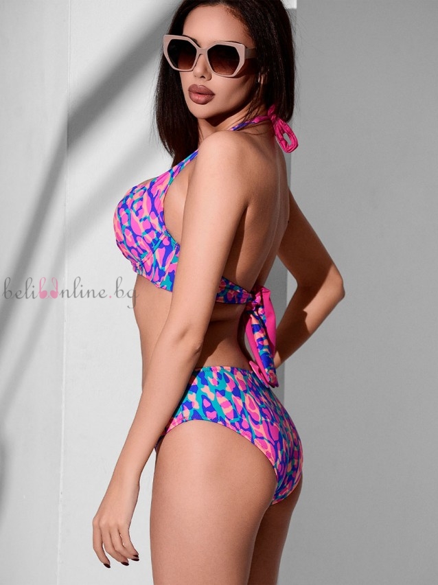 Дамски бански комплект, сутиен с оформени чашки с банели и бикина New silhouette 8877 Дамски бански комплект, сутиен с оформени чашки с банели и бикина New silhouette 8877 - Бански