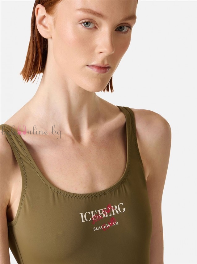 Цял бански костюм ICEBERG HERITAGE, olive - Бански