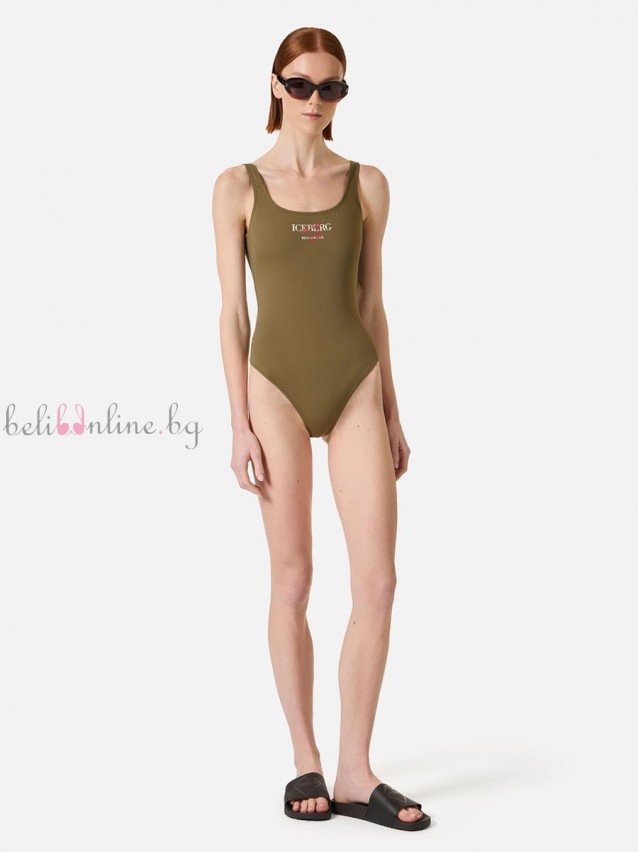 Цял бански костюм ICEBERG HERITAGE, olive - Бански