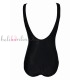 Цял дамски бански с вътрешни чашки без банели Aloha Mare 900, черен/бели цветя - Бански