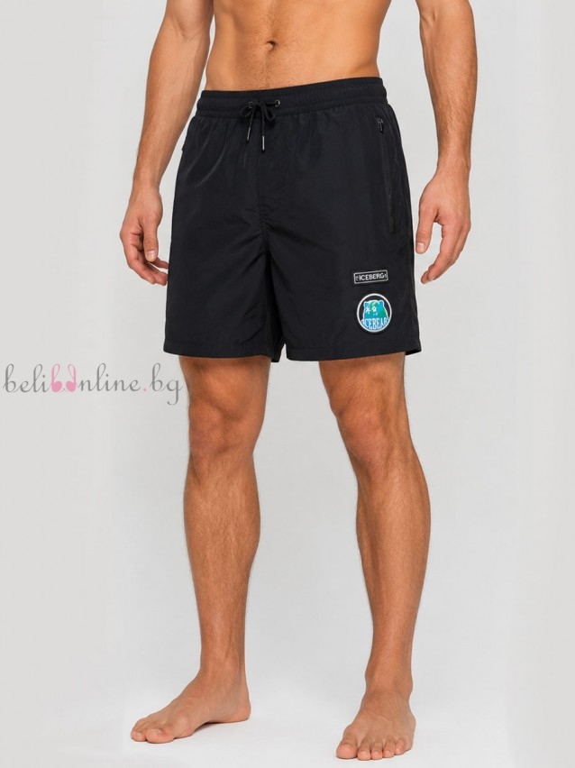 Мъжки плажни шорти ICEBERG MEDIUM BOARDSHORT 2026, NERO - Бански