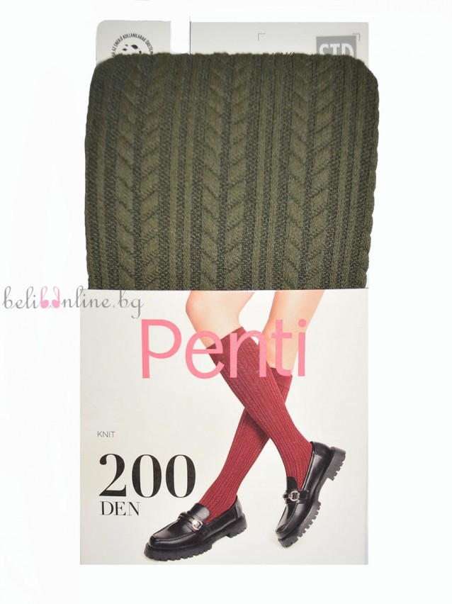 Плътни 3/4 дамски чорапи Penti KNIT 200, 200 DEN, микрофибър на плетеници - Чорапи и чорапогащници