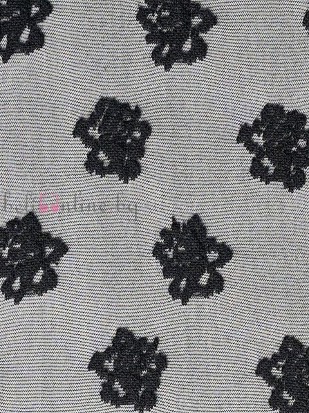 Къси фини дамски чорапи с флорални мотиви OROBLU LOVELY ROSE 6850, черен - Чорапи и чорапогащници