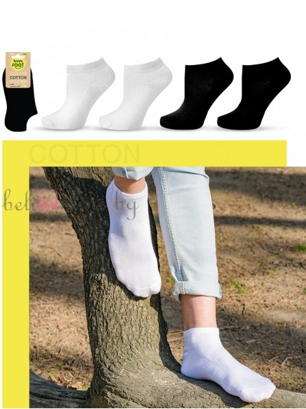 Къси чорапи от натурален памук Happy Foottopia Premium - Чорапи и чорапогащници