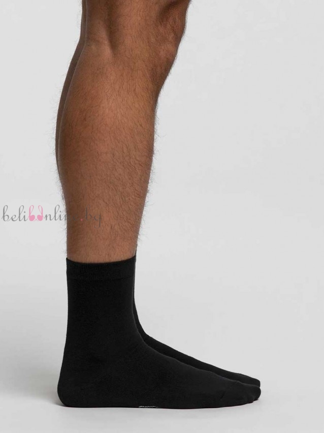 Памучни къси мъжки чорапи POMPEA COTTON SOKCS, черен - Чорапи и чорапогащници