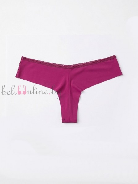 Бразилиана от микрофибър и дантела с ниска талия Maris COLLECTION 2125, fucsia - Дамско бельо