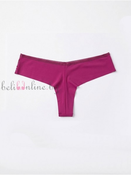 Бразилиана от микрофибър и дантела с ниска талия Maris COLLECTION 2125, fucsia