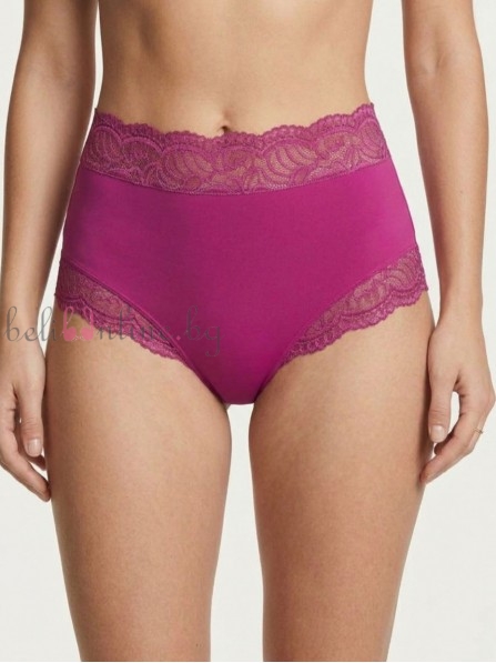 Бразилиана от микрофибър и дантела с висока талия Maris COLLECTION 5555, fucsia - Дамско бельо