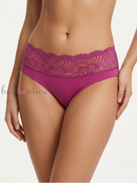 Дамска бразилиана от микрофибър и дантела Maris COLLECTION 211, fucsia