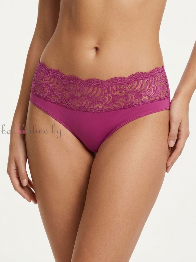 Дамска бразилиана от микрофибър и дантела Maris COLLECTION 211, fucsia - Дамско бельо
