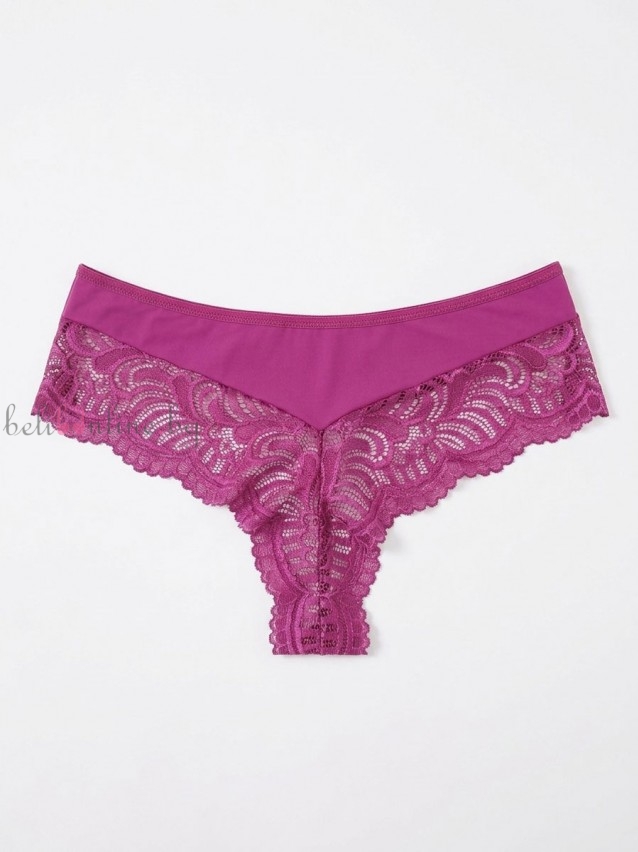 Дамска бразилиана от микрофибър и дантела Maris COLLECTION 211, fucsia - Дамско бельо