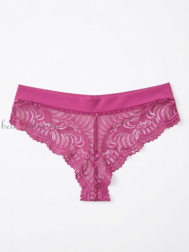 Дамска бразилиана от микрофибър и дантела Maris COLLECTION 322, fucsia - Дамско бельо