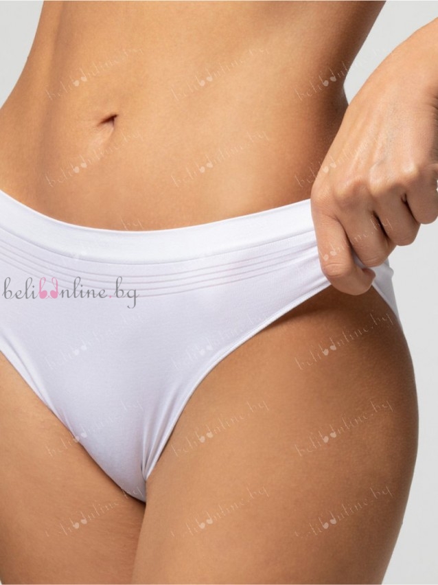 Безшевни дамски бикини Pompea SEAMLESS, бял - Дамско бельо