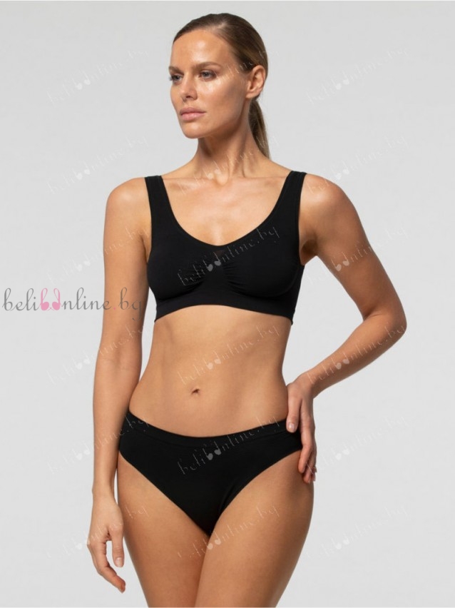 Безшевни дамски бикини Pompea SEAMLESS, черен Безшевни дамски бикини Pompea SEAMLESS, черен - Дамско бельо