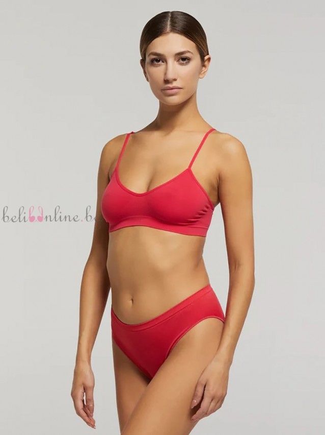 Безшевни дамски бикини pompea Slip seamless color, fucsia - Дамско бельо