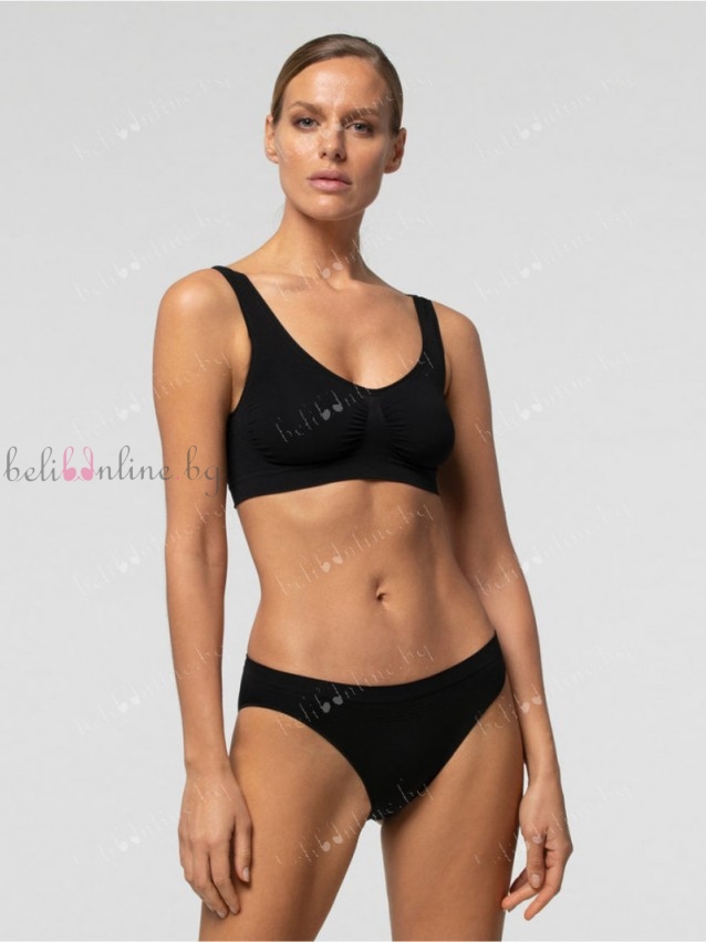 Безшевни дамски бикини Pompea Slip vb seamless, черен Безшевни дамски бикини Pompea Slip vb seamless, черен - Дамско бельо