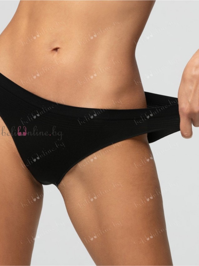 Безшевни дамски бикини Pompea Slip vb seamless, черен Безшевни дамски бикини Pompea Slip vb seamless, черен - Дамско бельо