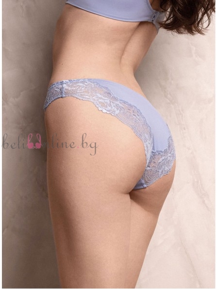 Дамски бикини от микрофибър и дантела LORMAR Slip Saten AL26, frost