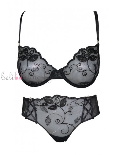 Комплект сутиен с боксер Lepel, черен