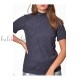 Вълнена дамска блуза полуполо с къси ръкави Tyapti 0429, 2XL-6XL - Дамско бельо