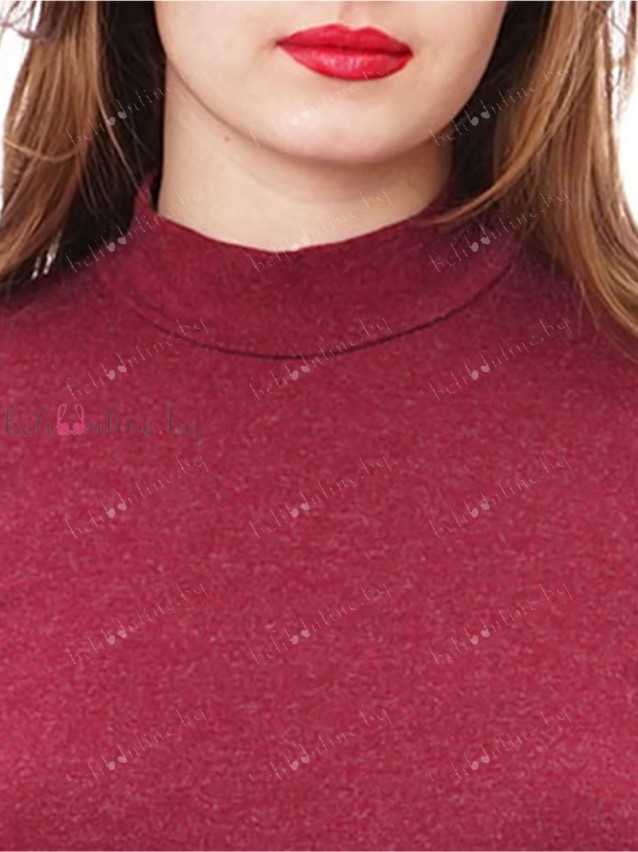 Вълнена дамска блуза полуполо с къси ръкави Tyapti 0429, 2XL-6XL - Дамско бельо
