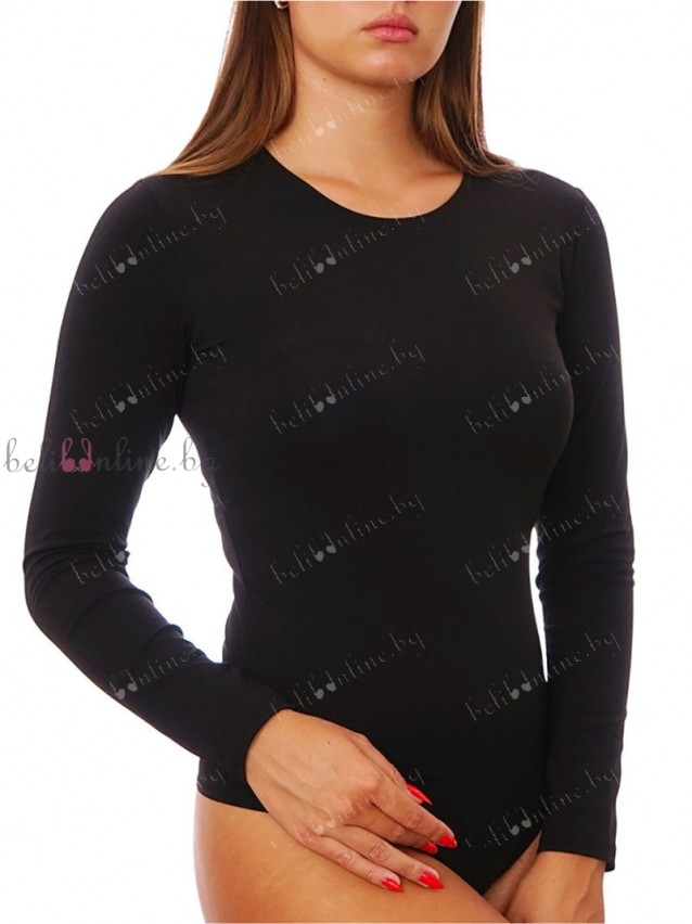Боди прашка с дълъг ръкав и кръгло деколте Tyapti 0539, 2XL- 5XL - Дамско бельо