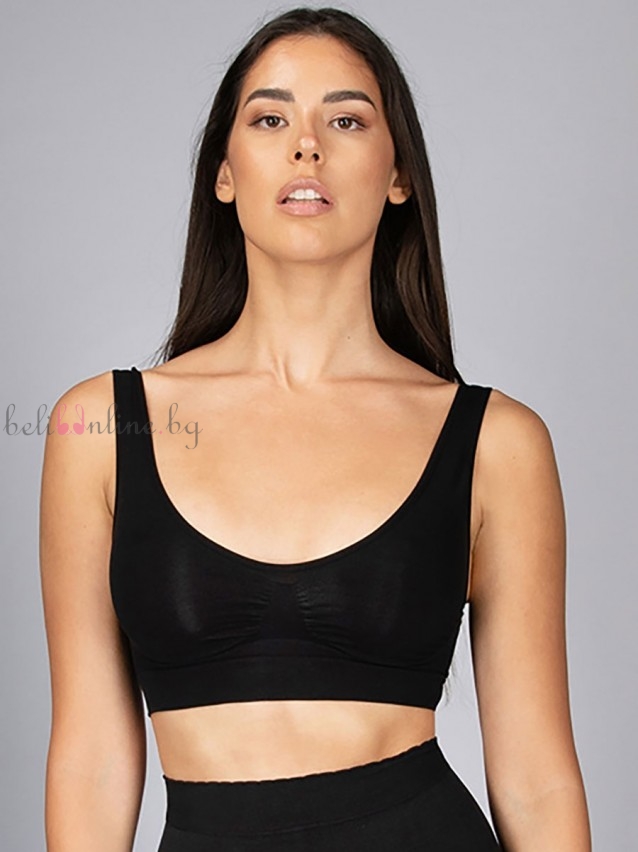 Оформящо безшевно бюстие с широки презрамки Intimidea Comfortbra Bodyeffect, черен Оформящо безшевно бюстие с широки презрамки Intimidea Comfortbra Bodyeffect, черен - Дамско бельо