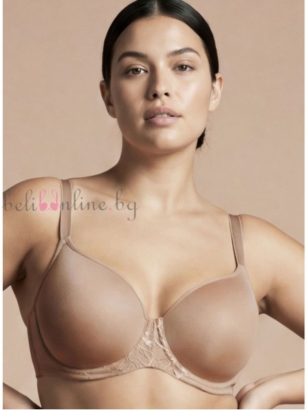 Сутиен балконет с формовани дишащи чашки на банели LORMAR ICONA 1452, UNICA LACE, honey