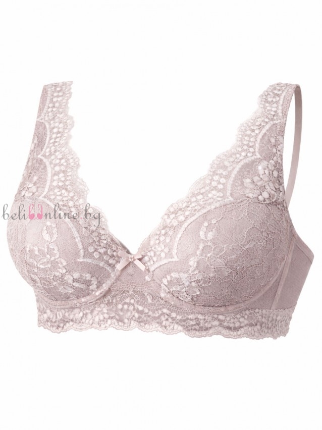 Сутиен бралет с формовани push- up чашки от дантела Leilieve BY MANICARDI C6168, Italian class, cipria Сутиен бралет с формовани push- up чашки от дантела Leilieve BY MANICARDI C6168, Italian class, cipria - Дамско бельо