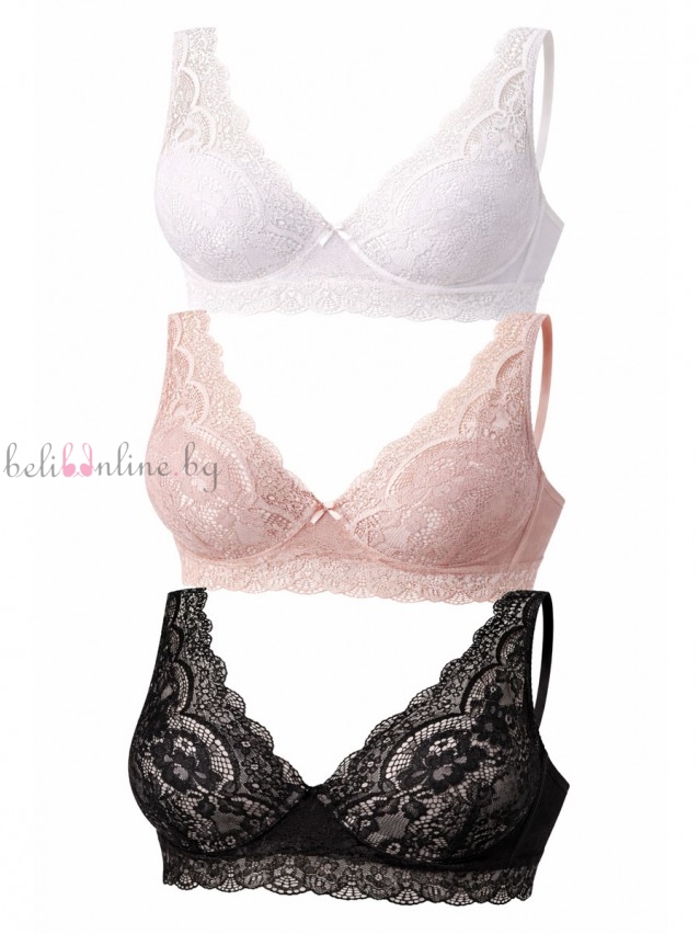 Сутиен бралет с формовани push- up чашки от дантела Leilieve BY MANICARDI C6168, Italian class, cipria Сутиен бралет с формовани push- up чашки от дантела Leilieve BY MANICARDI C6168, Italian class, cipria - Дамско бельо