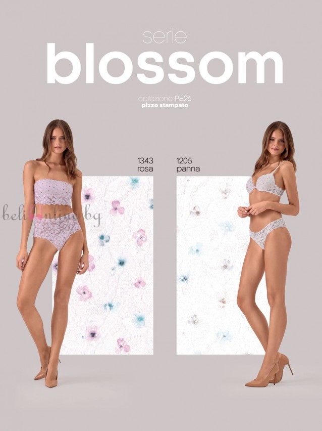 Бриджитка с подвижни чашки без банели от дантела Infiore 4297, BLOSSOM, rosa - Дамско бельо