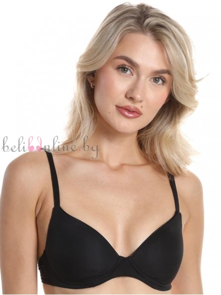 Сутиен с формовани push-up чашки без банели от микрофибър LILLY SL6, черен Сутиен с формовани push-up чашки без банели от микрофибър LILLY SL6, черен