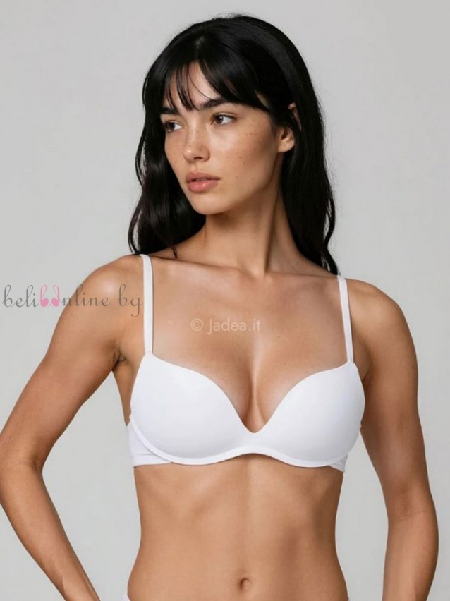 Сутиен с формовани super push-up чашки без банели от микрофибър Jadea FIAMMA, бял Сутиен с формовани super push-up чашки без банели от микрофибър Jadea FIAMMA, бял - Дамско бельо