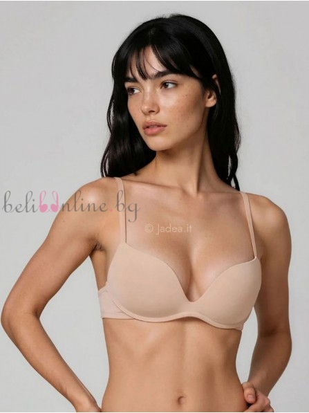 Сутиен с формовани super push-up чашки без банели от микрофибър Jadea FIAMMA, телесен Сутиен с формовани super push-up чашки без банели от микрофибър Jadea FIAMMA, телесен