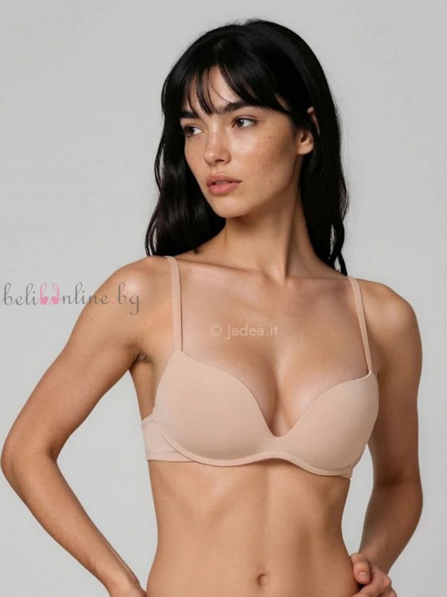 Сутиен с формовани super push-up чашки без банели от микрофибър Jadea FIAMMA, телесен Сутиен с формовани super push-up чашки без банели от микрофибър Jadea FIAMMA, телесен - Дамско бельо