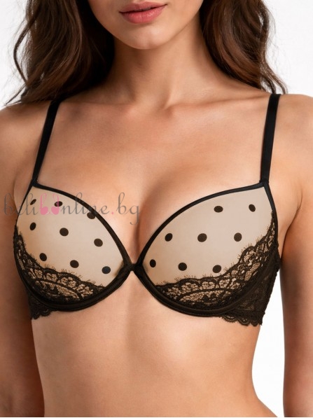 Сутиен с формовани double push-up чашки на банели LORMAR 4163, LIAISON, шампан Сутиен с формовани double push-up чашки на банели LORMAR 4163, LIAISON, шампан