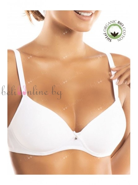 Памучен сутиен с формовани чашки без банели ORGANIC BIO COTTON Sielei 1456