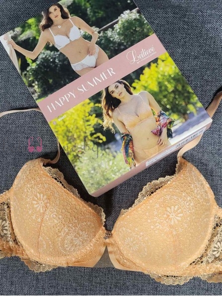 Сутиен с формовани push-up чашки на банели от дантела Leilieve BY MANICARDI M8102, Happy Summer, zucca
