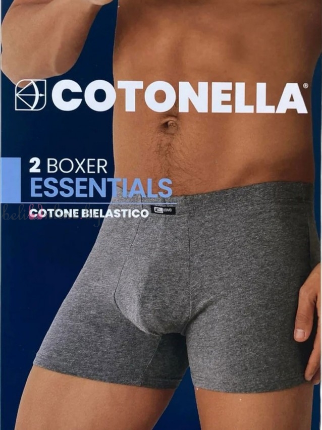 Комплект 2 броя мъжки боксери от памук с вътрешен ластик Cotonella 2397, черен Комплект 2 броя мъжки боксери от памук с вътрешен ластик Cotonella 2397, черен - Мъжко бельо