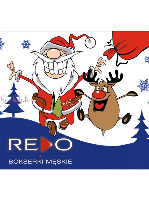 Мъжки коледен боксер REDO 1BE-811, щампа снежни човеци Мъжки коледен боксер REDO 1BE-811, щампа снежни човеци - Мъжко бельо