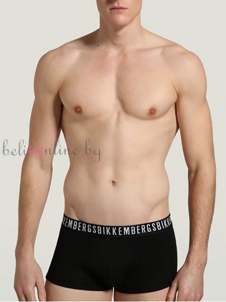 Комплект от 3 броя мъжки дизайнерски боксерки Bikkembergs BKK1UTR02TR, CLASSIC, черен - Мъжко бельо