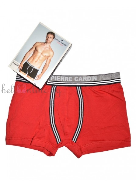 Мъжки памучни боксери с външен ластик PIERRE CARDIN PCMA117, червен Мъжки памучни боксери с външен ластик PIERRE CARDIN PCMA117, червен