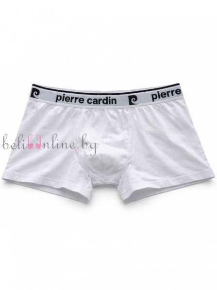 Мъжки памучни боксери с външен ластик PIERRE CARDIN PCU25, бял Мъжки памучни боксери с външен ластик PIERRE CARDIN PCU25, бял