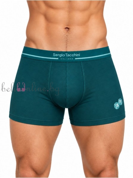 Памучен мъжки боксер с външен ластик SERGIO TACCHINI 7010-47, green