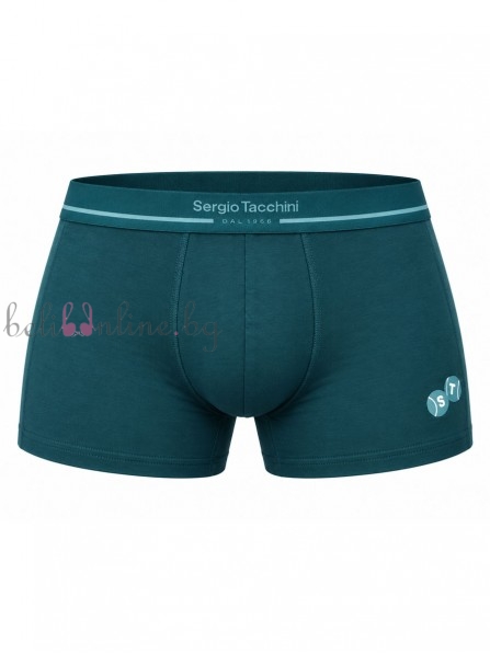 Памучен мъжки боксер с външен ластик SERGIO TACCHINI 7010-47, green