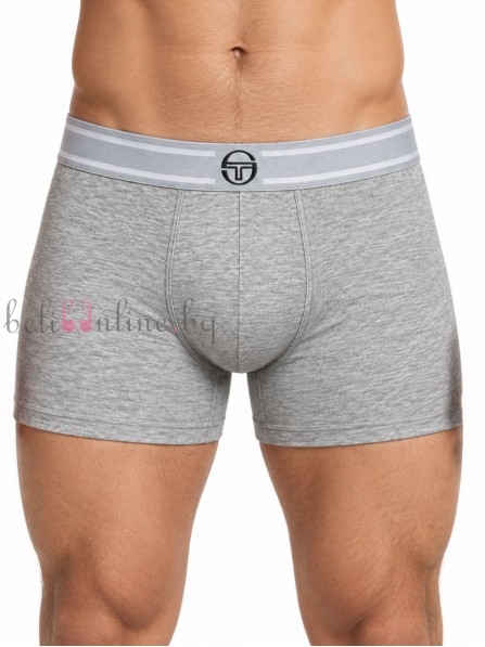 Памучен мъжки боксер с външен ластик SERGIO TACCHINI 9017, светлосив