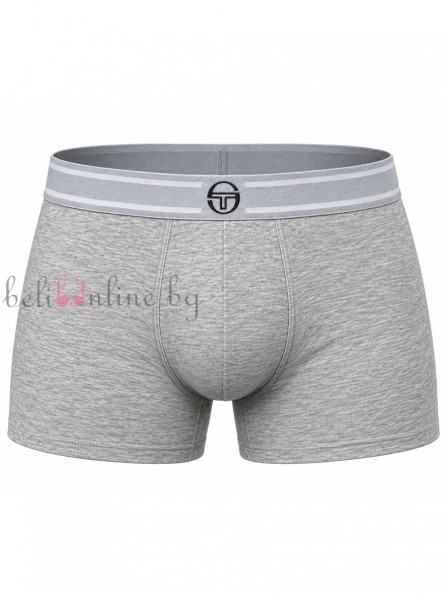 Памучен мъжки боксер с външен ластик SERGIO TACCHINI 9017, светлосив