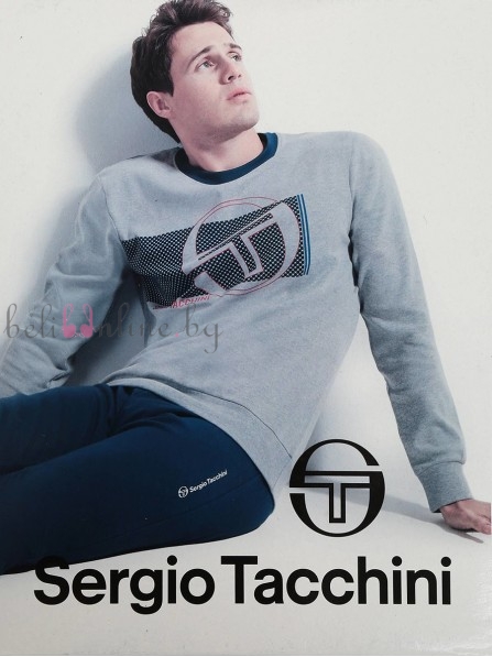 Мъжка памучна пижама SergioTacchini PG34782, светлосив Мъжка памучна пижама SergioTacchini PG34782, светлосив
