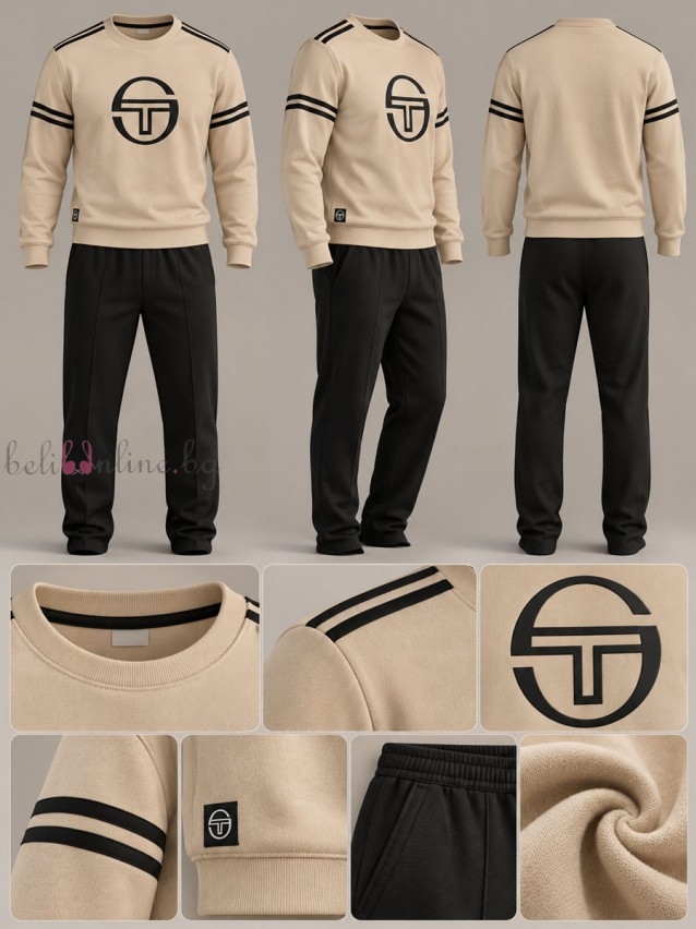 Mъжки комплект от лека вата Sergio Tacchini PG160, beige Mъжки комплект от лека вата Sergio Tacchini PG160, beige - Мъжко бельо